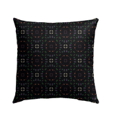 Daffodil Dreams outdoor pillow on patio furniture, vibrant and cozy